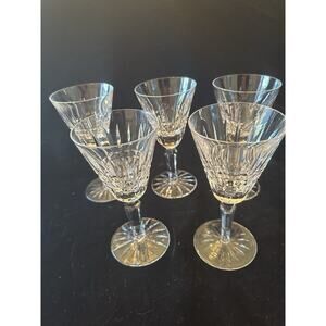 Waterford Crystal Glenmore White wine claret 6 1/4" Lot of 5